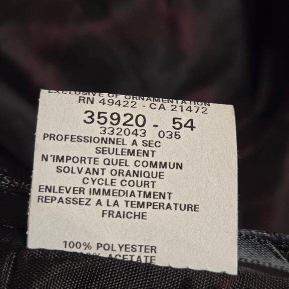 Vintage 90s Jessica McClintock Gunne Sax Black Pink Satin Formal Dress Prom Bow - Picture 16 of 16